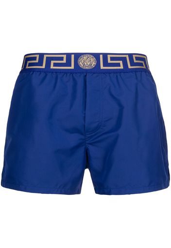 Versace Greca-waistband swim shorts - Blu