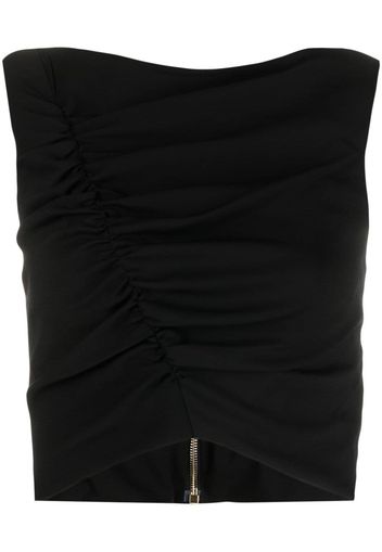 Versace gathered sleeveless top - Nero