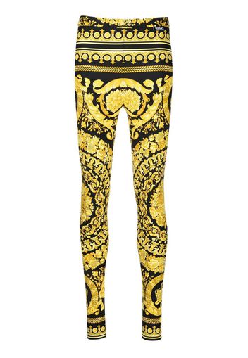 Versace Barocco-print leggings - Giallo