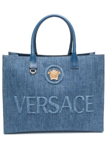 Versace Borsa tote Medusa denim - Nero