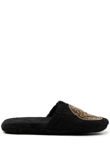 Versace Slippers Medusa con borchie - Nero