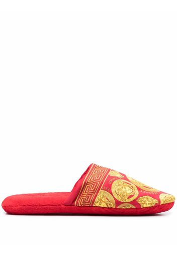 Versace Medusa Head motif slippers - Rosso