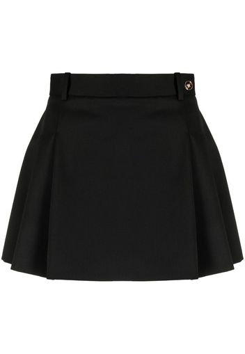 Versace Medusa-button pleated mini skirt - Nero