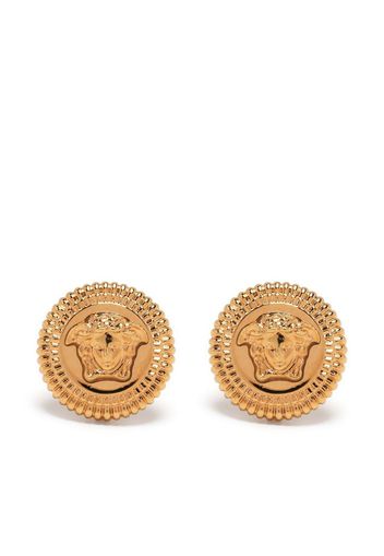 Versace Medusa-plaque detail earrings - Oro