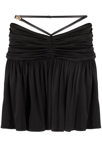 Versace ruched-waist mini skirt - Nero