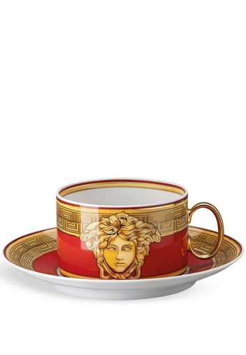 Versace, Versace Set tazze e piattino Medusa Amplified - Rosso