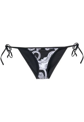 Versace baroque pattern-print bikini bottoms - Nero