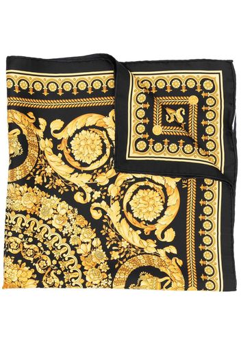 Versace Barocco-print silk scarf - Nero