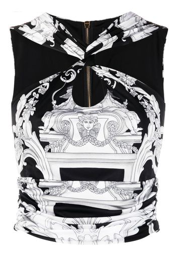 Versace Silver Baroque cropped top - Nero