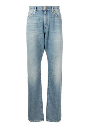 Versace straight-leg cut denim jeans - Blu
