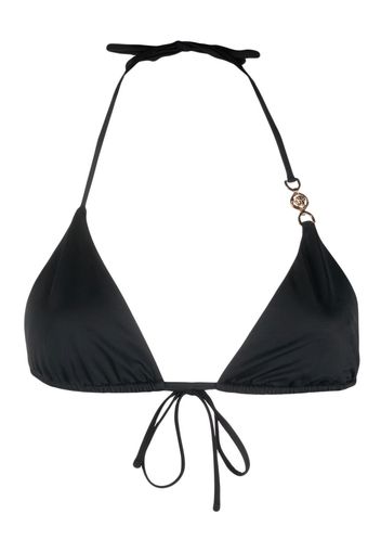 Versace Top bikini con logo - Nero