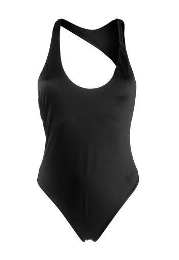 Versace asymmetric cut-out swimsuit - Nero