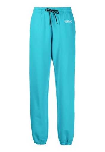 Versace Pantaloni sportivi con stampa - Blu