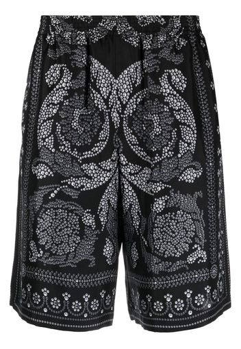 Versace Shorts sportivi con stampa - Nero