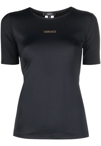 Versace logo-print round-neck T-shirt - Nero