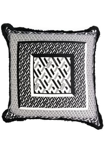 Versace graphic-print cushion - Rosso
