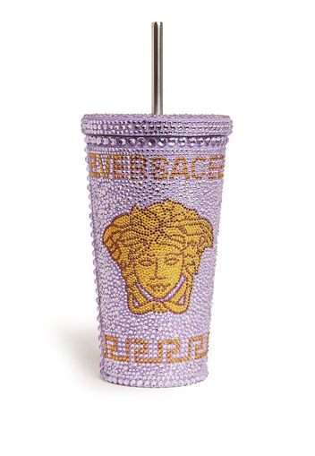 Versace Medusa crystal-embellished travel cup - Viola