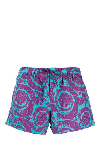 Versace Barocco-print swimming shorts - Viola