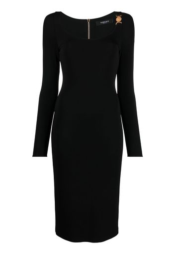 Versace Medusa plaque midi dress - Nero