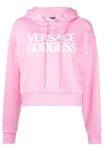 Versace Versace Goddess logo hoodie - Rosa