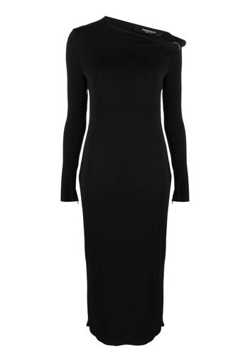 Versace long-sleeve midi dress - Nero