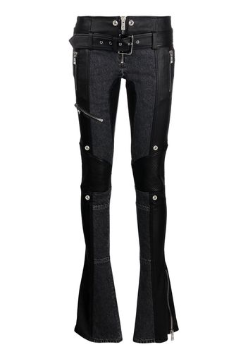 Versace belted flared trousers - Nero