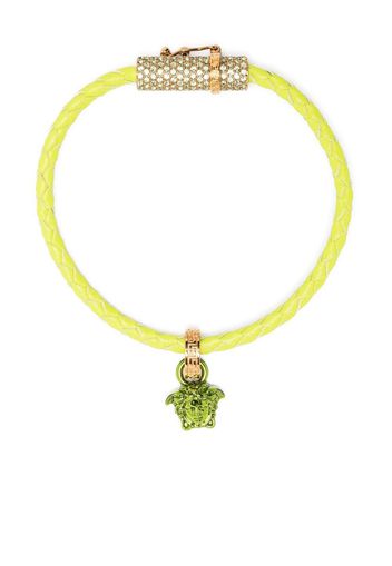 Versace leather crystal-embellished bracelet - Verde