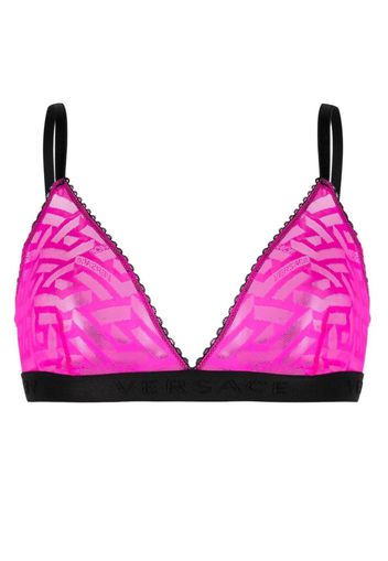 Versace La Greca tulle bralette - Rosa