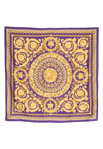 Versace floral-print silk scarf - Viola