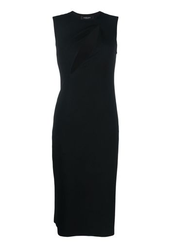 Versace Abito midi smanicato con dettaglio cut-out - Nero