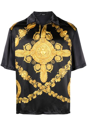 Versace Maschera Baroque-print shirt - Nero