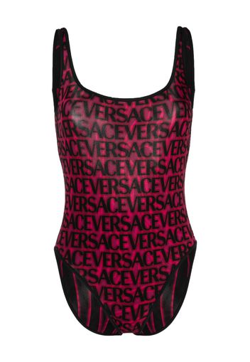 Versace reversible open-back swimsuit - Rosa
