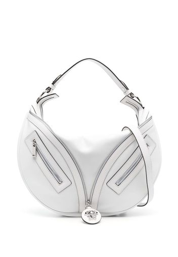 Versace Borsa a spalla con logo Medusa - Bianco