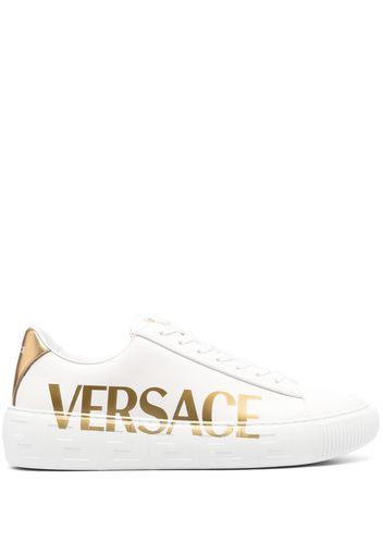 Versace La Greca logo-print low-top sneakers - Bianco