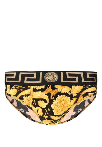 Versace baroque-print cotton briefs - Nero