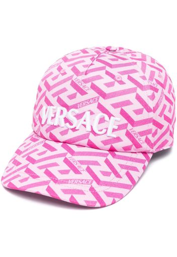 Versace Greta-print cotton baseball cap - Rosa