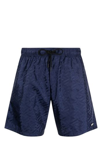 Versace La Greca print swim shorts - Blu