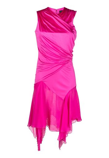 Versace asymmetric gathered dress - Rosa