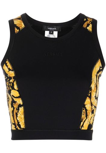 Versace panelled-design tank top - Nero