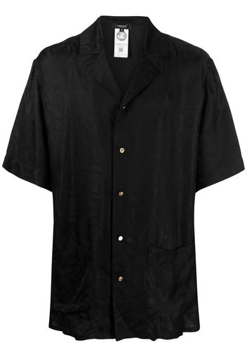 Versace brocade-effect short-sleeve shirt - Nero