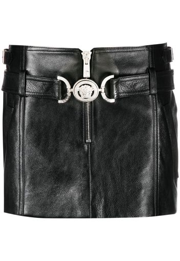 Versace Medusa leather mini skirt - Nero