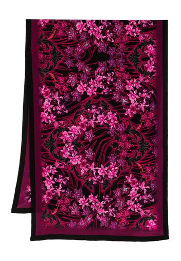 Versace floral-print silk scarf - Rosa