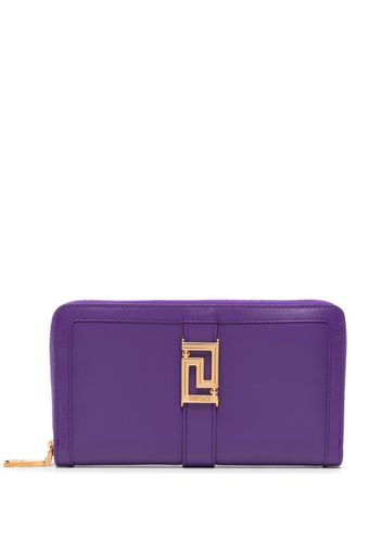 Versace Greca-buckle zip wallet - Viola