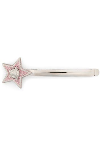 Versace star-embellished hair pin - Argento