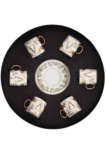 Versace Virtus Gala espresso cup and saucers (set of 6) - Oro