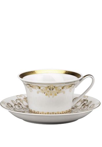 Versace, Versace Set di 6 tazze da tè con piattino Medusa Gala - Bianco
