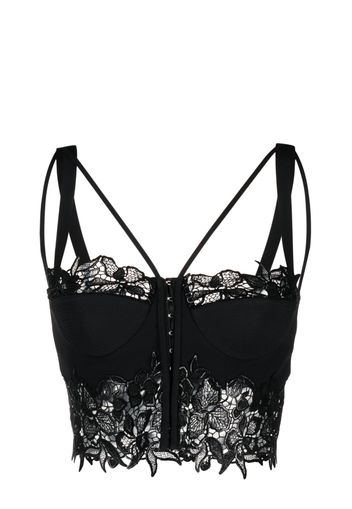 Versace floral lace corset - Nero