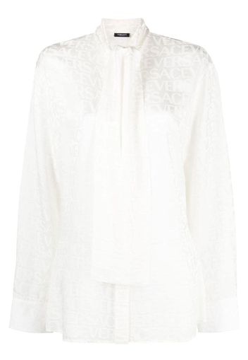 Versace Versace Allover jacquard satin blouse - 1W000