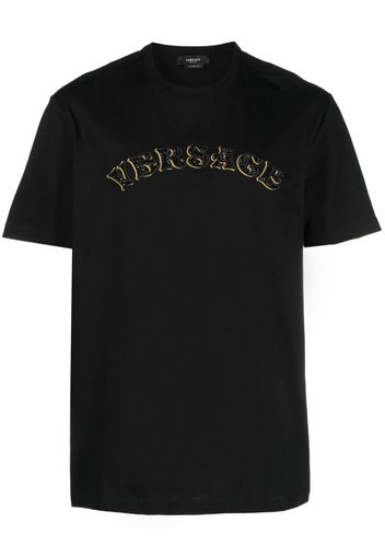 Versace T-shirt con ricamo - Nero