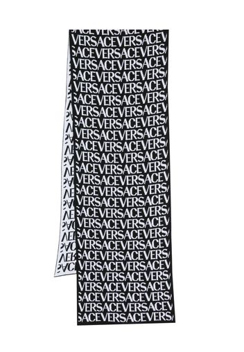 Versace Sciarpa con logo - Bianco